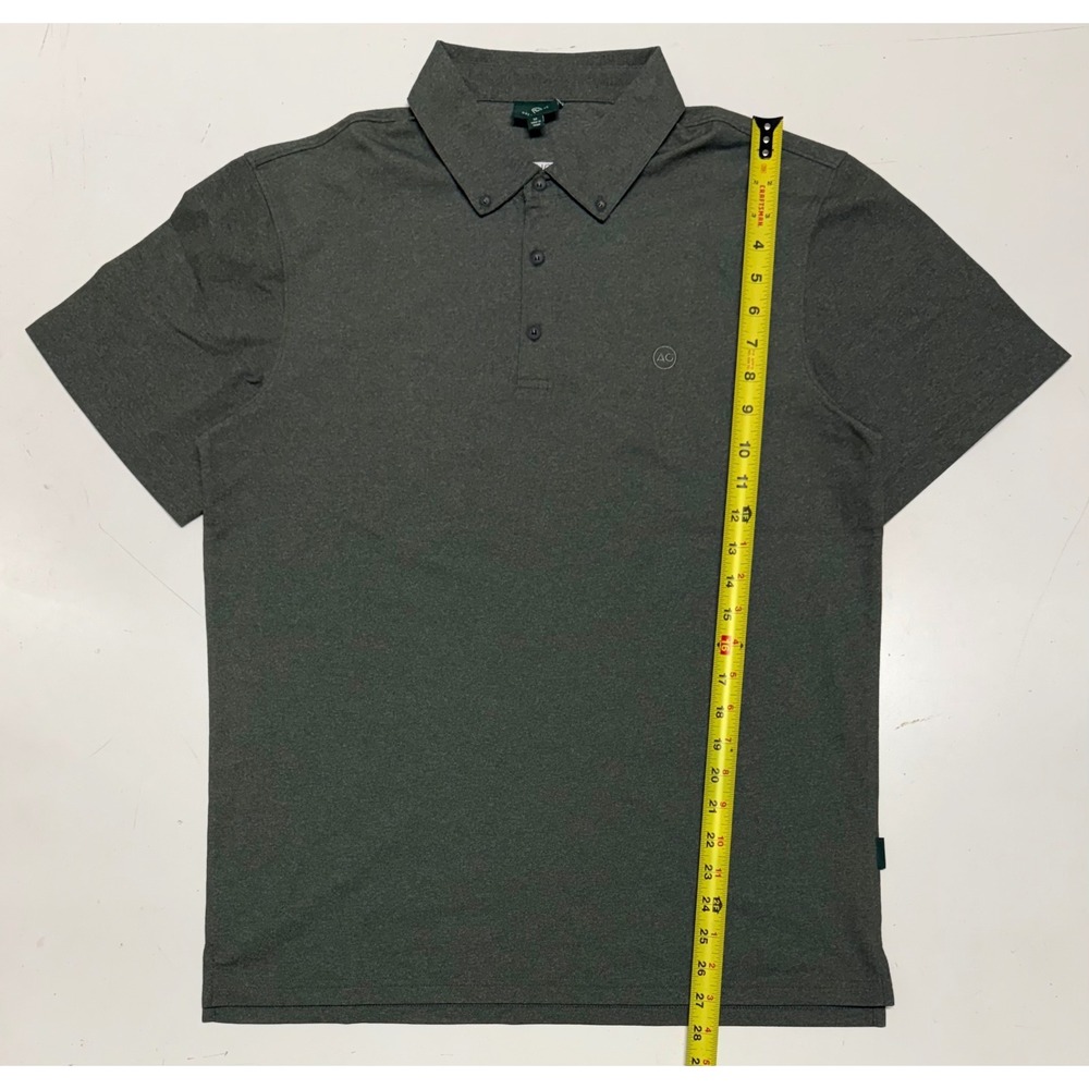 AG Green Label Mens Polo Shirt Medium Charcoal Grey Heather‎ Short Sleeve Golf M